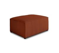 Topaze - pouf - en velours côtelé - Terracotta