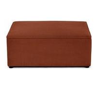Topaze - pouf - en velours texturé - Terracotta