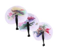 TOPBATHY 1 Ensemble Petit Éventail Pliable pour Enfants Éventail Pliable Éventail De Cou Portable Éventail De Poche Éventail De Cou Portable Éventail Décoratif Pliable Papier 3 pièces