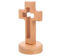 TOPBATHY 1 Jeu Croix En Bois Crucifix En Bois Sur Pied Croix De Jésus Christ Cadeaux De Religieuse Décoration Murale La De Jésus Décor De Base Aimant Ménage