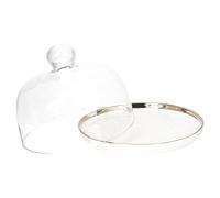 TOPBATHY 1 Jeu Moule à Gâteau Couvert Présentoirs à Gâteaux Présentoir à Desserts Présentoir à Gâteaux en Bois Une Assiette De Dessert Assiettes à Gâteaux Un Verre Moule à Pain Blanche