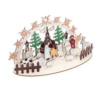 TOPBATHY 1 Jeu Panneau en Bois de Noël Bricolage décoration de Noël Décor de Noël décorations de Noël Nain de noël Creche de Noel Creche Noel Puzzle à Monter soi-même Artisanat de Bureau