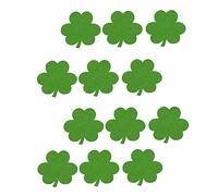TOPBATHY 1 Jeu sous- Trèfle Set De sous-Verre Vert Décorations De La Saint Patrick Accessoires De La Saint Patrick Tapis De Tasse Trèfle Dessous De Verre en Tissu Green 12 Pièces
