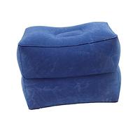 TOPBATHY 1 Jeu tapis oreiller gonflable lit d'avion pour enfants lit d'avion gonflant pochette rangement pochette de rangement oreiller repose-jambes Oreiller repose-pieds flocage pvc Blue