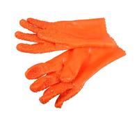 TOPBATHY 1 Paire Gants de Travail Dérapants PVC pour Hommes Gants de Protection Imperméables et Résistants Aux Produits Chimiques pour Conditions Humides et Extérieures