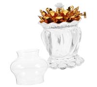 TOPBATHY 1 Pc Lampe à Kérosène à Intensité Variable Piscine Fontaine Diffuseur Solaire Lotus Canne à Pêche Titulaires Art Fond Dirigé Chandeliers à LED Pouvoir Globe Bougie Alliage Blanche