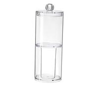 TOPBATHY 1 Pc pour Coton-Tige Bacs De Rangement Conteneur De Stockage Clair Conteneur De Cotons-tiges Porte-Coton Automatique Support Rond en Coton Bloc Écouvillons