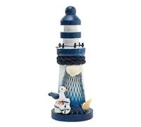 TOPBATHY 1 Pièce De Style Méditerranéen Décoration De Bord De Mer Océan Marin Figurine Nautique De Table Ornements De Phare Décoration pour La Maison Centre De Table Phare De Lac