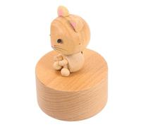 TOPBATHY 1 Pièce Wooden Music Box Creative Cat Model Melody Box Miniature Desktop Ornament for Home Decoration and