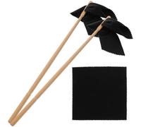 TOPBATHY 1 Set Kit de Nettoyage de Flûte Bâtonnet en Bois D'érable et Chiffon Noir Léger Absorbant L'humidité pour Entretien Facile Flûte Traversière