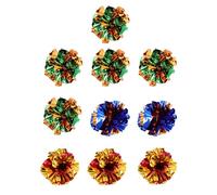 TOPBATHY 10 Boules Froissées en Papier pour Chatons Jouets Interactifs Multifonctionnels 10pcs pour Amuser et Stimuler Votre Animal Lors de Fêtes Couleur Aléatoire