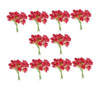 TOPBATHY 10 Fleur De Baies Artificielles S'agiter Faux Cueillettes De Baies De Noël Bricolage Gommeux Tiges De Baies Artificielles Fausse Tige De Baie Vrais Bonbons Aux Fruits Plastique