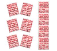 TOPBATHY 10 pièces Autocollants Lettres Chiffres Adhésifs Vinyle Rouge pour Décoration DIY Boîte Aux Lettres Fenêtre Porte Voiture