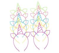 TOPBATHY 10 Pièces Bandeau Licorne Masque Drôle Faire La Fête Masques Briller Halloween Peluche Tamia Cosplay Déguisements Cerceaux De Cheveux De Fête Bandeau Drôle De Cornes Plastique