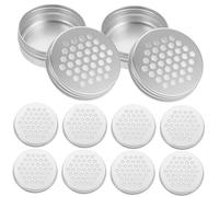 TOPBATHY 10 pièces Boîte Diffuseur Aluminium avec Couvercle à Vis pour Huiles Essentielles Support Désodorisant Intérieur Maison Design Élégant