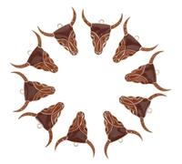 TOPBATHY 10 pièces Breloques Tête de Buffle Western Alliage pour Création Bijoux DIY Collier Bracelet Boucles Oreilles Charms Inoxydables