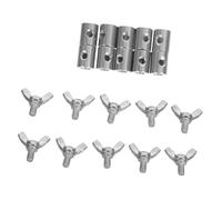 TOPBATHY 10 Pièces Clip Acier Inoxydable pour Câble Pince à Vis pour Câble Simple et Double Serrage Antidérapant avec Rond Pour Levage Gréement et Equipement Extérieur