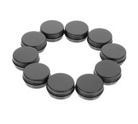 TOPBATHY 10 pièces Lot de Pots Aluminium pour Cosmétiques Contenants Ronds à Vis pour Soin des Lèvres Crèmes et Onguent Boîtes de Voyage Résistantes et Étanches