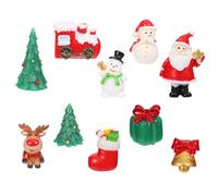 TOPBATHY 10 pièces Ornements de Noël Résine Décorations de Bureau pour Noël Adornements Festifs Design de et Père Décorations pour Créer Une Ambiance