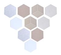 TOPBATHY 10 Pièces Panneau Feutre Mural Hexagonal pour Photos et Notes, | Surface Feutrée Douce, Installation Simple sans Dégâts, Usage Polyvalent la Cuisine et Intérieur