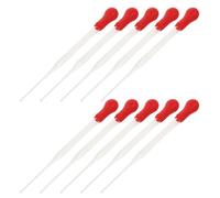 TOPBATHY 10 Pièces Pipette en Verre avec Poire Caoutchouc 2ml pour | Verre Réutilisable, Dosage Précis, Étanchéité Fiable, Tube Fin et Long, Usage Chimie et Chambre