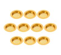 TOPBATHY 10 Pièces Plaque de Protection en Fer Doré Perforée pour Parfum, Résistant à Haute Température, Ventilation Optimale, Accessoire Élégant pour Brûleur Intérieur et Yoga