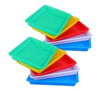 TOPBATHY 10 Pièces Plateau Fruit Rectangulaire Peu Profond en Plastique