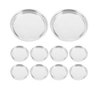 TOPBATHY 10 Pièces Plateaux de Pesée Aluminium Pans Échantillons pour Analyse Humidité Accessoires pour Balance de Laboratoire Paniers Légers et Résistants pour Tests Scientifiques