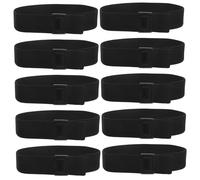 TOPBATHY 10 Pièces sangle de bento sangles de fixation bento Groupe élastique conteneur de déjeuner accessoires nylon Noir