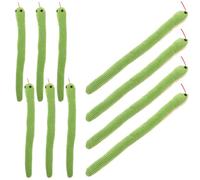 TOPBATHY 10 Pièces Serpent pour Chat en Peluche Vert en Velours Côtelé Rembourrage PP, Interactif pour Chatons pour Protection des Meubles et Entraînement des Réflexes Visuels