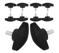 TOPBATHY 10 Pièces Vis à Pouce Plastique Noire M5x12 pour Support Micro Flexible Écrou à Bouton de Serrage, pour Studios D'enregistrement et Radiodiffusion