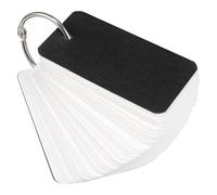 TOPBATHY 100 Cartes D'alphabet Blanches en Papier avec Anneau Porte-clés, Bloc-notes Portables DIY pour École et Bureau, Lot de 100 Pièces Pratiques pour Étudiants