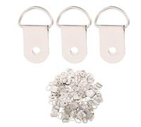 TOPBATHY 100 Pièces Anneau Suspendre Photo en Fer Argenté, Montage | Lot, Pose Rapide, Profil Compact, pour Décorations Murales, Galeries et Ateliers D’artistes