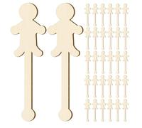 TOPBATHY 100 Pièces Bâtons Bois pour Garçon Fille Sticks Doodle Naturels pour Activités Artistiques Supports pour Peg People Matériel Créatif Sécurisé pour Bricolage et Apprentissage