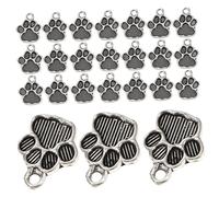 TOPBATHY 100 pièces DIY Zinc Alloy Dog Paw Charms For Jewelry Making Cute Antique Pendants For Necklace And Bracelet Accessories