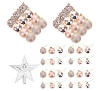 TOPBATHY 100 Pièces Ensemble de Boules de Noël Suspendues Abs, Décor