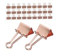 TOPBATHY 100 pièces Lot de Pinces Reliure Métal Or Rose Clips Décoratifs Multifonctions pour Bureau Organisation Documents et Fournitures Scolaires