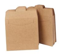 TOPBATHY 100 pièces Lot de Pochettes Kraft pour Dvd CD Enveloppes Vintage Style Européen Protection pour Rangement Média Collection et Usage Professionnel