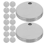 TOPBATHY 100 pièces Pendentifs Ronds Inox Étiquettes Vierges Métal pour Gravure et Estampage Accessoires DIY pour Bijoux Porte-clés Médaillons et Plaques Nominatives Personnalisées