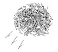 TOPBATHY 100 Pièces Pince à tube universel outils de test électrique pinces à ressort collier Clips d'alligator en métal Argent