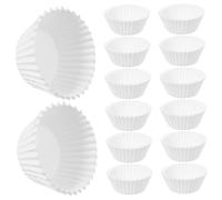 TOPBATHY 1000 Caissettes à Cupcakes Design Jetable et Pratique en Papier Blanc Apparence Délicate et Simple Fourniture de Pâtisserie pour Muffins et Gâteaux