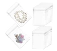 TOPBATHY 100pièces Sachets à Bijoux Transparente à Fermeture à Pression Lot de Mini Sachets Plastique pour Rangement De Colliers Bagues Et Boucles Oreilles Voyage