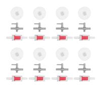 TOPBATHY 12 Ensembles Fish Tank Air Pump Accessories Non-Return Check Valve with Oxygen Flow Regulator and Suction Cups for Aquarium Maintenance