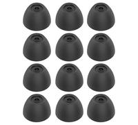 TOPBATHY 12 Pièces Caps Silicone pour Écouteurs Compatibles Buds Noir Accessoires Réducteurs de Confort Faciles à Installer