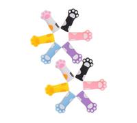 TOPBATHY 12 pièces Cat Paw Pencil Tip Protectors Silicone Pencil Caps For Cute Cartoon Covers Soft Small For School Stationery