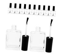 TOPBATHY 12 pièces Flacon Vernis Ongles Vide Verre Transparent Épais Rechargeable avec Pinceau Applicateur Portable pour Nail Art et Échantillons