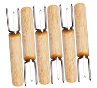 TOPBATHY 12 Pièces Fourche à Maïs Fourchette à Salade Support De Maïs Portable Petit Porte-maïs Brochettes D'épi Porte-maïs Doux Porte-maïs Pratiques Barbecue Épi De Maïs Acier Inoxydable