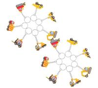TOPBATHY 12 Pièces Porte-clés Tracteur en Pvc Léger Couleurs Vives Résistantes, Design Unique pour Fournitures de Fête et Présents D'anniversaire Thème Chantier
