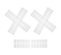 TOPBATHY 120 Pièces Présentoir à Ongles en Plastique Transparent Forme Plate Rectangulaire, Support D'entraînement pour Nail Art, pour Salon de Manucure et Comparaison de Couleurs