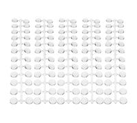 TOPBATHY 120 Pièces Présentoir à Ongles Rond en Plastique Transparent pour Manucure, Palette Plate et Portable, pour Salon de Manucure et Comparaison Complète des Couleurs